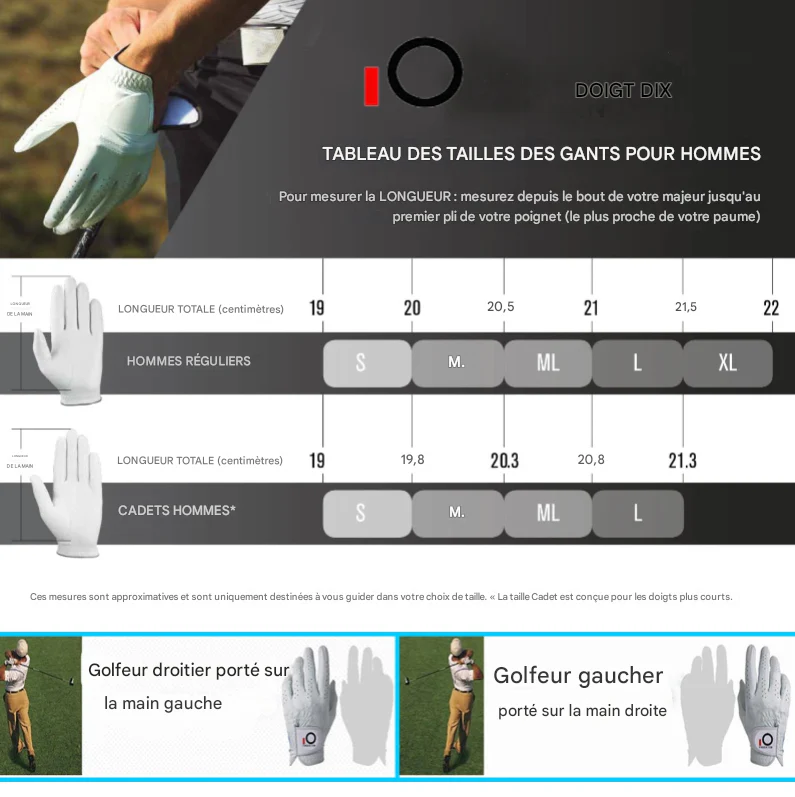 Gants de Golf O FINGER TEN – Élégance, Performance et Confort – Image 6